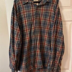 RedHead Plaid Casual Button Down Shirt - Blue and Red